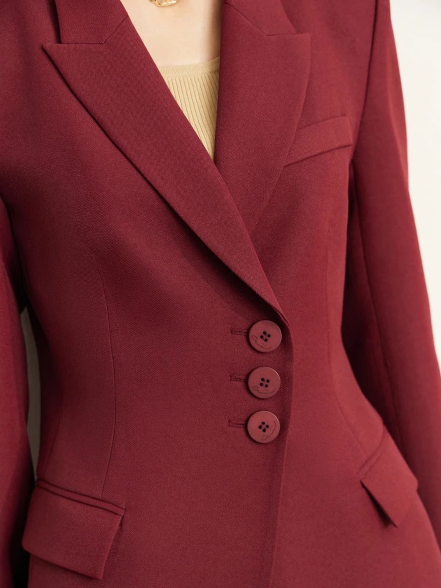 Minimalist Blazer and High-Waist Tapered Pants Set