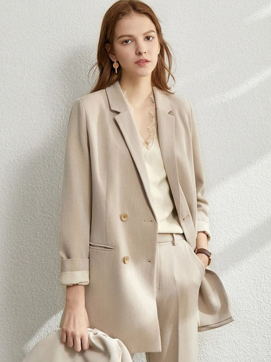 Versatile Blazer and Ankle-Length Pants Set