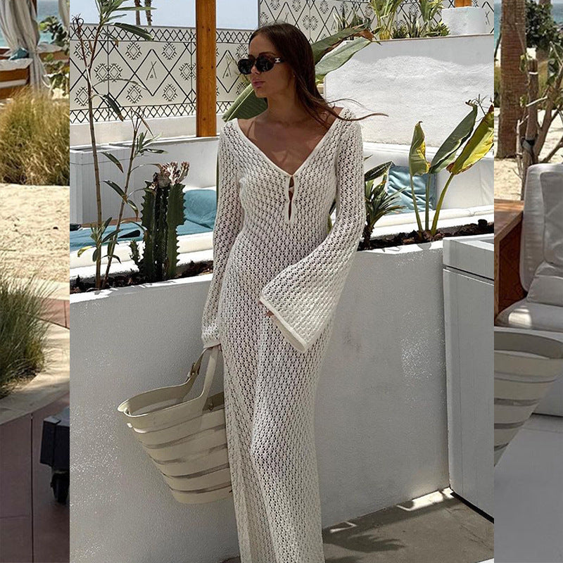 Myla | Knitted Beach Dress with Sun Protection for Women