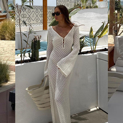 Myla | Knitted Beach Dress with Sun Protection for Women