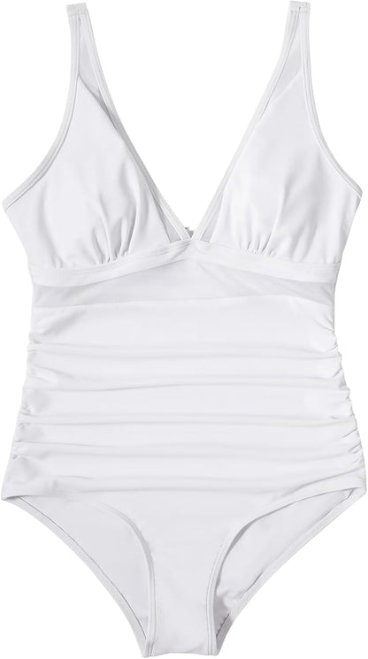 Myla | Women Sexy Mesh Tummy Control Swimsuit Push Up High Waisted Bathing Suit