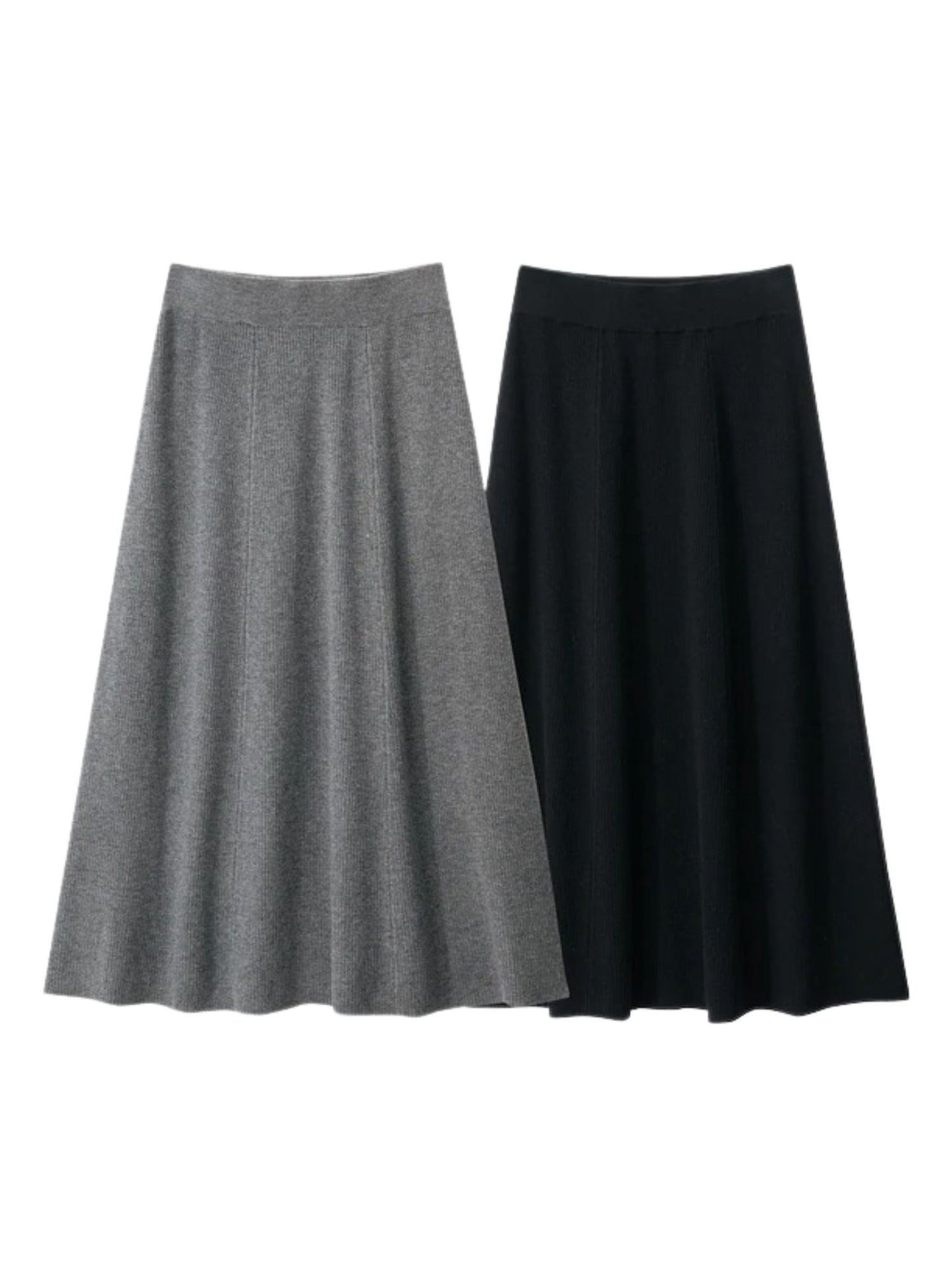 Wool-Blend A-Line Skirt