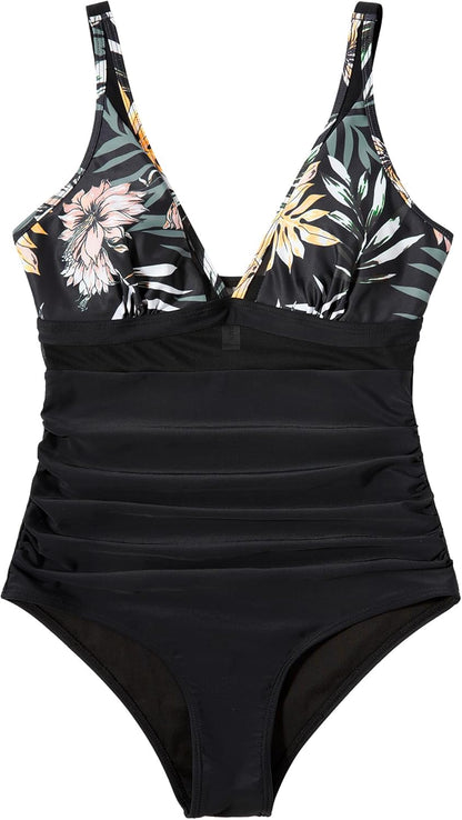 Myla | Women Sexy Mesh Tummy Control Swimsuit Push Up High Waisted Bathing Suit