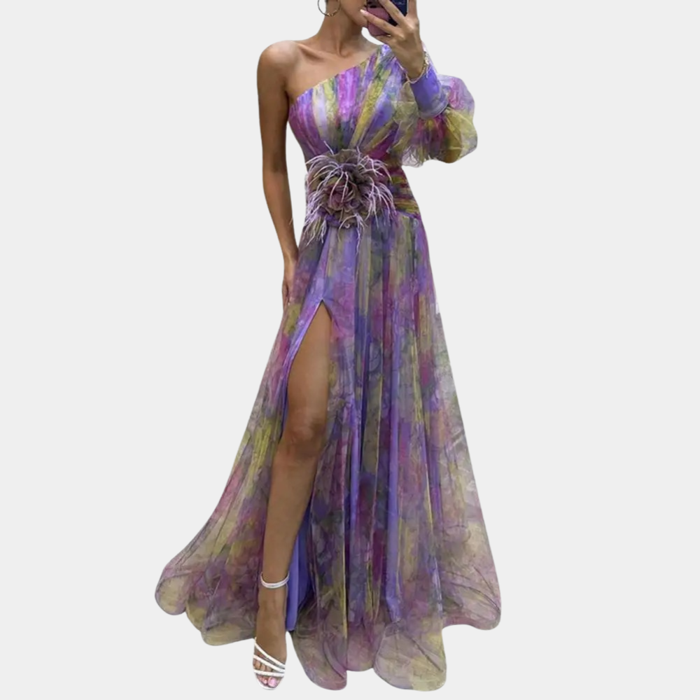 Myla | Stylish Summer One Shoulder Ladies Dress with Split