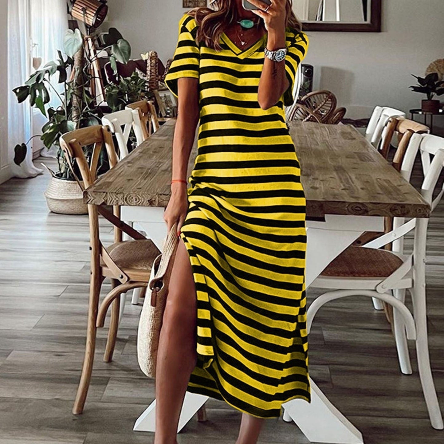 Myla | Oversize Striped Maxi Dress