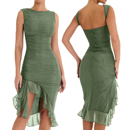 Myla | Sleeveless Ruffle Lace Summer Dress