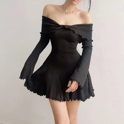 Myla | Graceful Off-The-Shoulder Dress with Timeless Charm for Women
