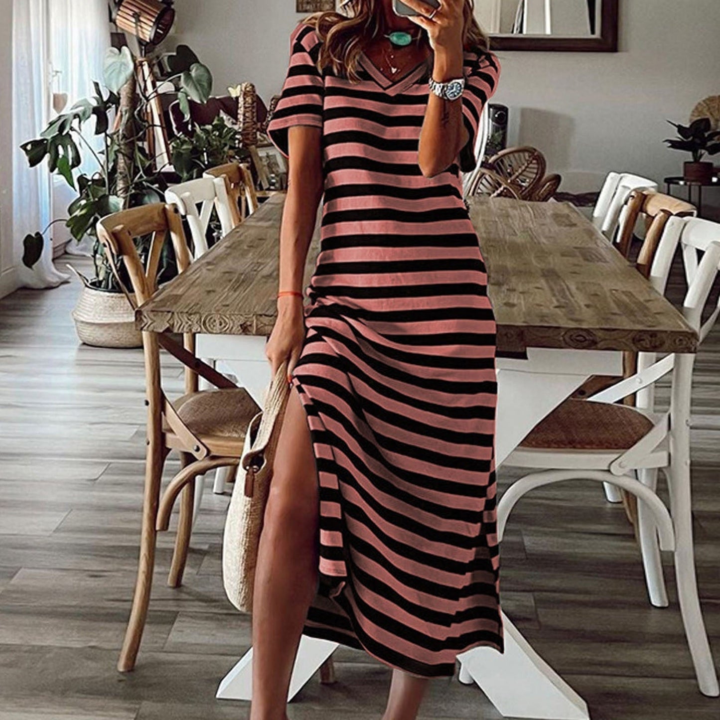Myla | Oversize Striped Maxi Dress