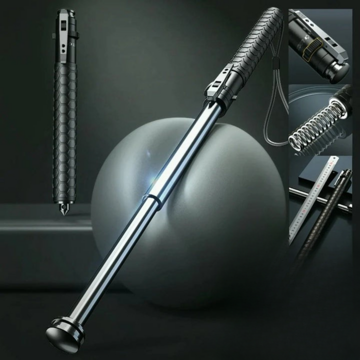 Automatic Self Defense Walking Stick | Extends Instantly | Anti-Slip Grip