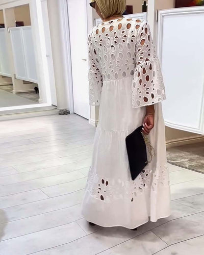 Myla | Dress Elegant Single-Color Lace Hole