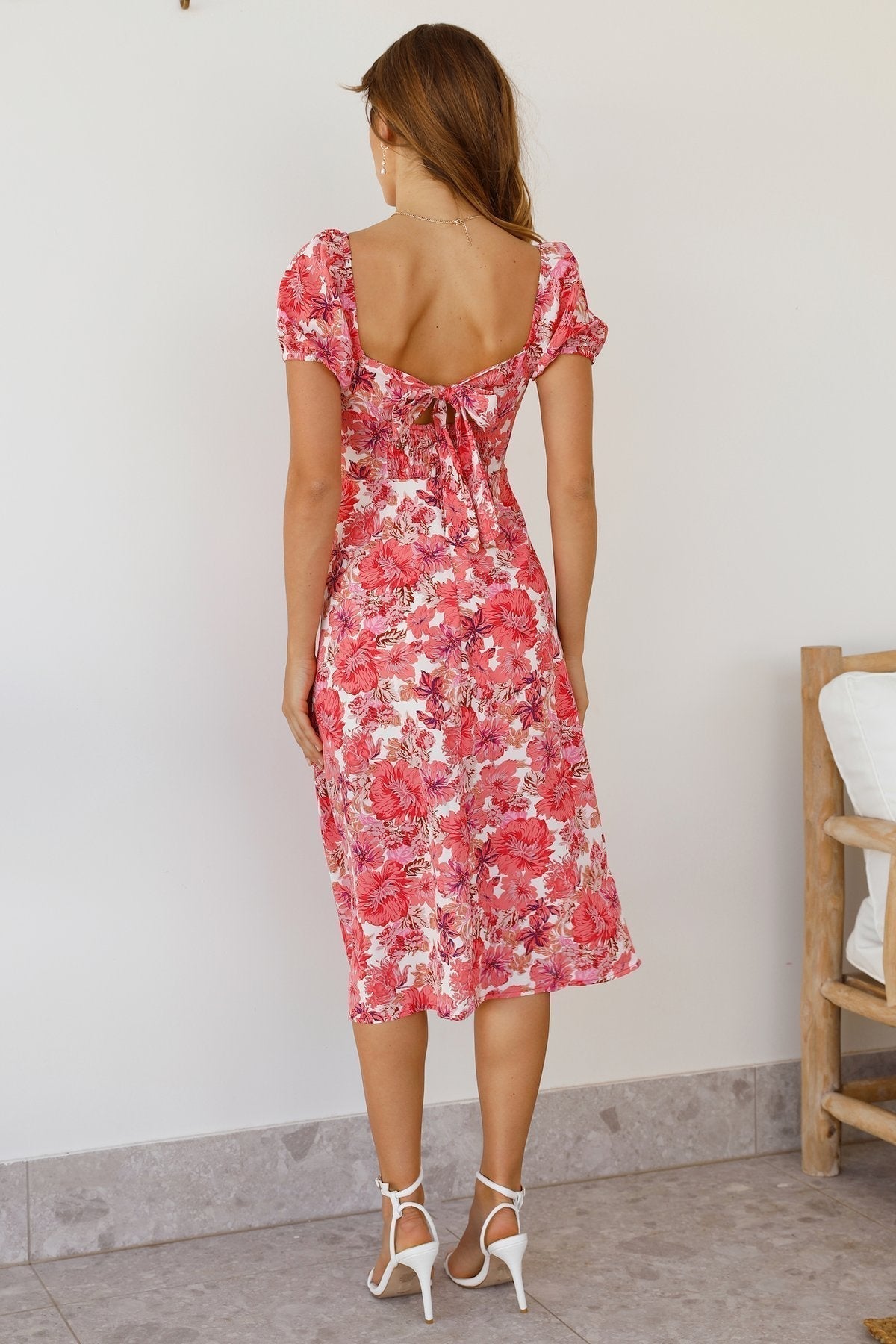 Myla | Midi Dress with Floral Pattern, Summery Elegance and Airy Fabric for Women