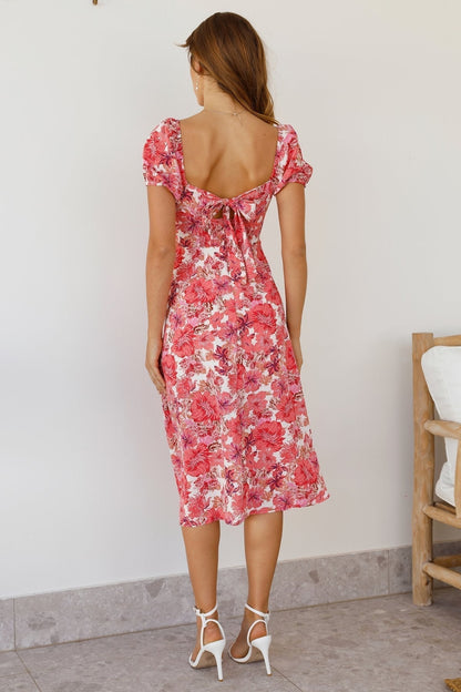 Myla | Midi Dress with Floral Pattern, Summery Elegance and Airy Fabric for Women
