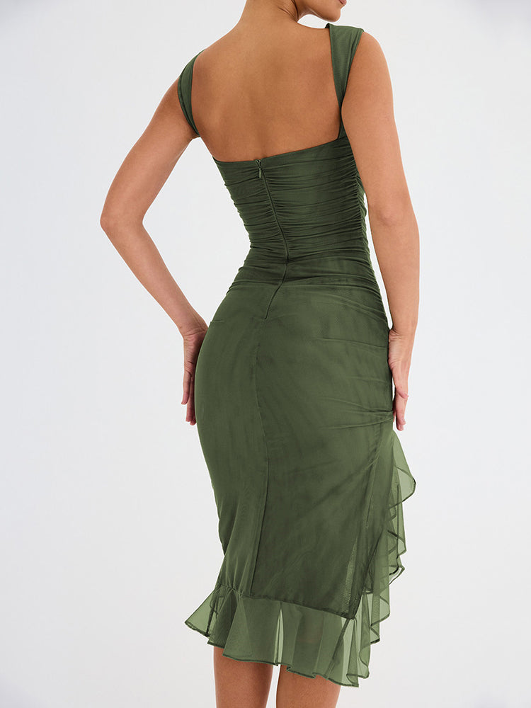 Myla | Sleeveless Ruffle Lace Summer Dress