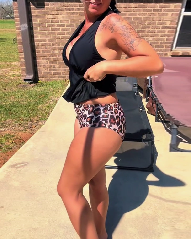 Myla | Swimsuit Casual Leopard Triangle Two-Piece