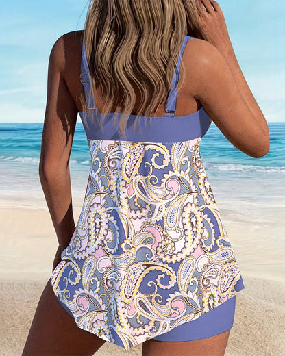 Myla | Tankini Printed Top and Boxer Shorts Two-Piece