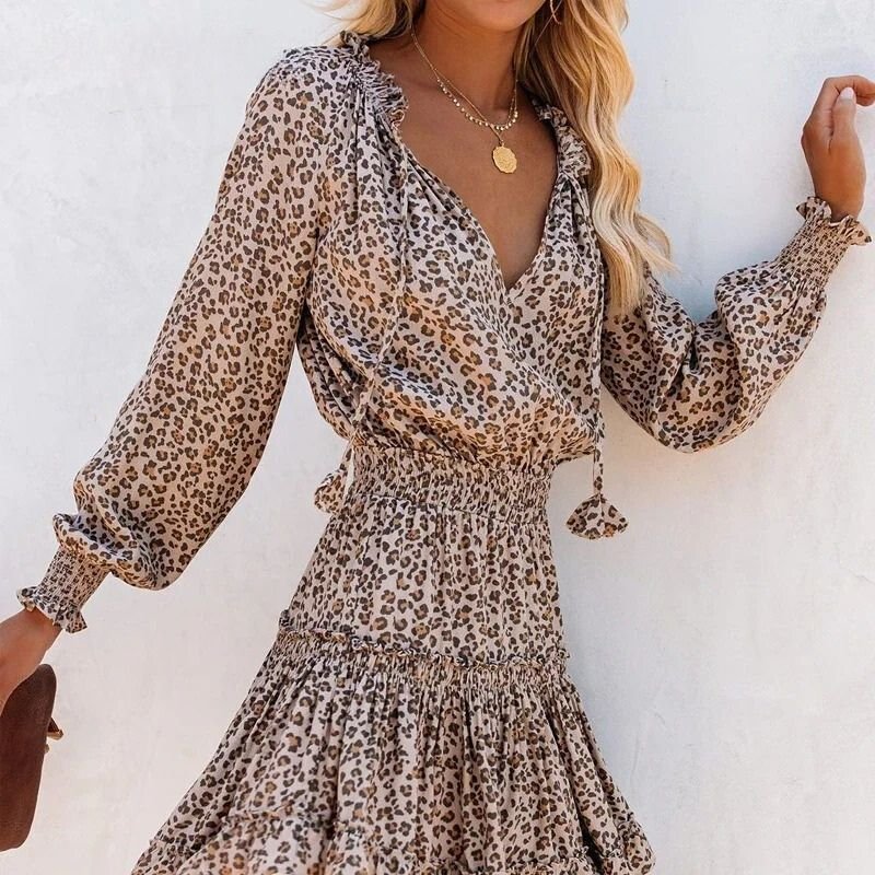 Myla | Mini Dress with Leopard Pattern and Confident Style for Women