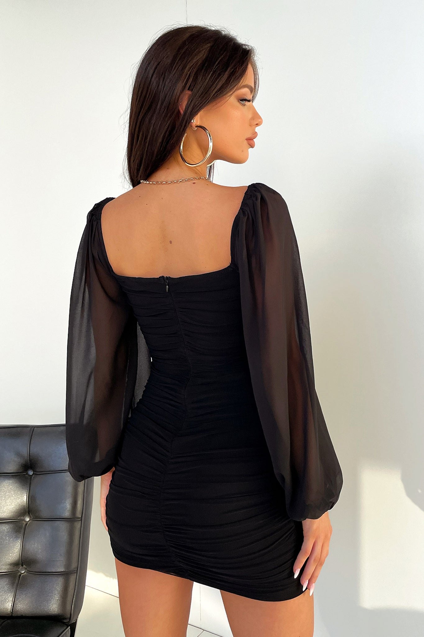 Myla | Long Sleeve Mesh Bodycon Dress