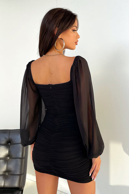 Myla | Long Sleeve Mesh Bodycon Dress