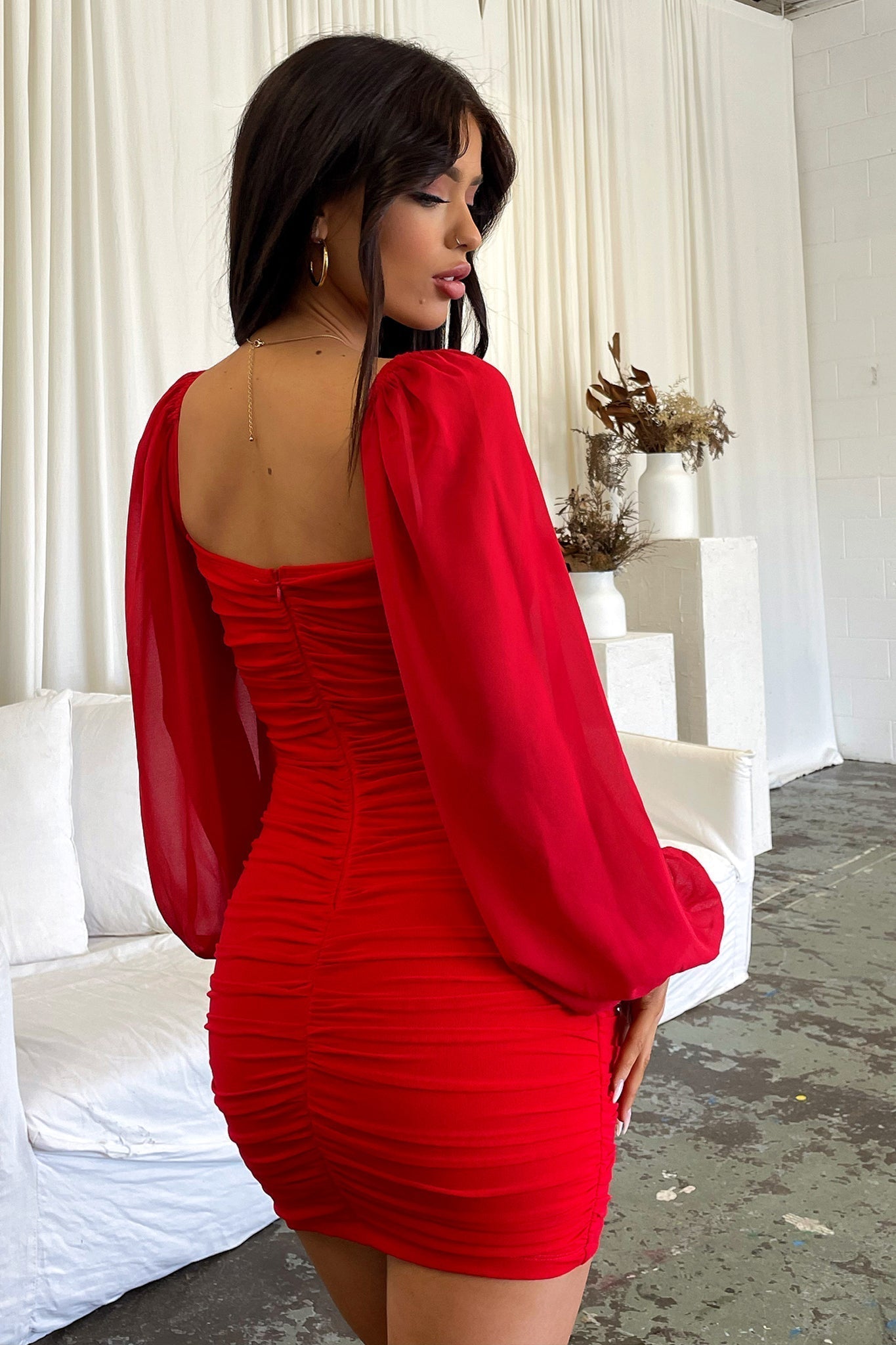 Myla | Long Sleeve Mesh Bodycon Dress