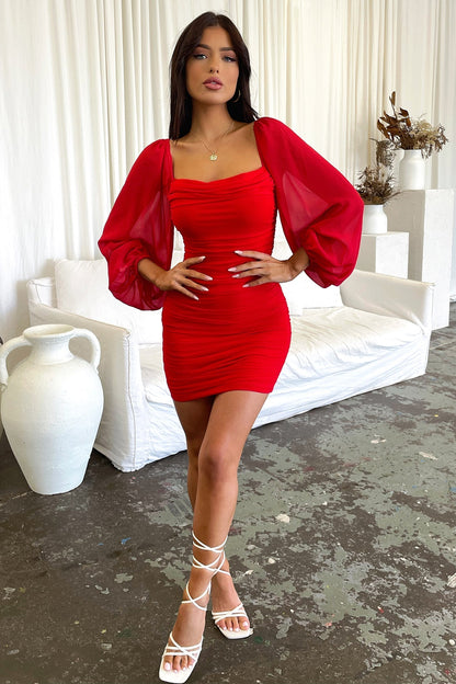Myla | Long Sleeve Mesh Bodycon Dress