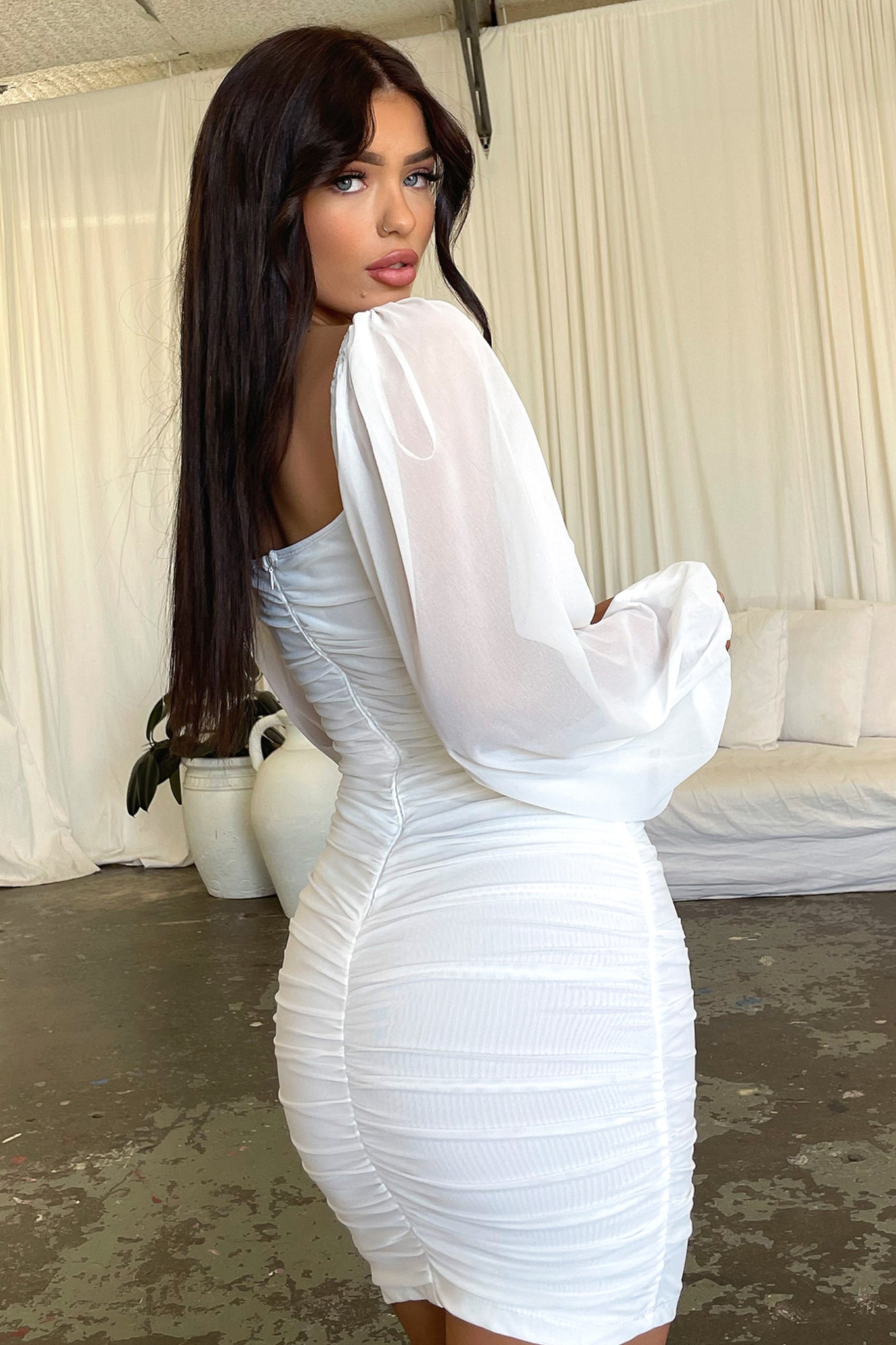 Myla | Long Sleeve Mesh Bodycon Dress
